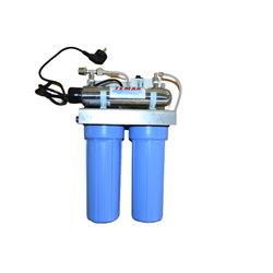CARBON-UV SYSTEM WITH DOUBLE FILTRATION AND UV IN STAINLESS STEELHEAVY DUTY BASE
